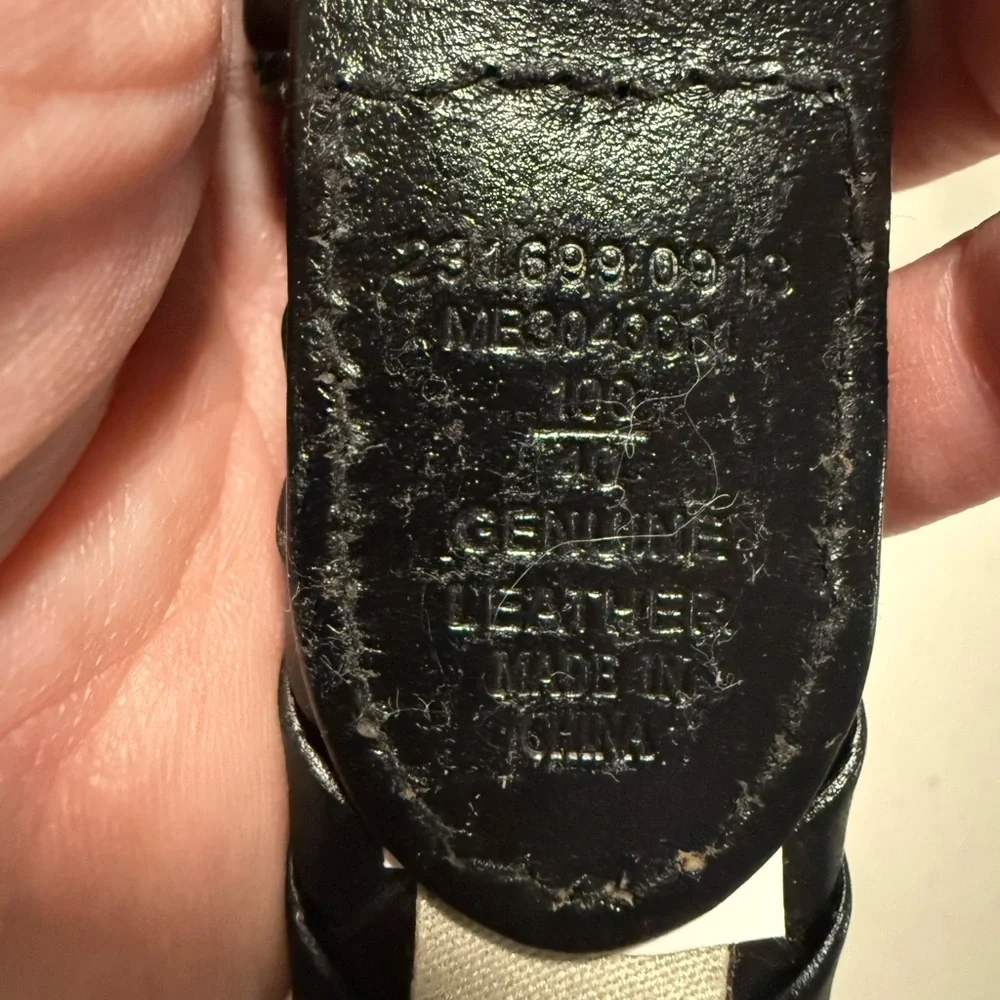 Fossil Men’s Black Braided Black Leather Belt Size 40